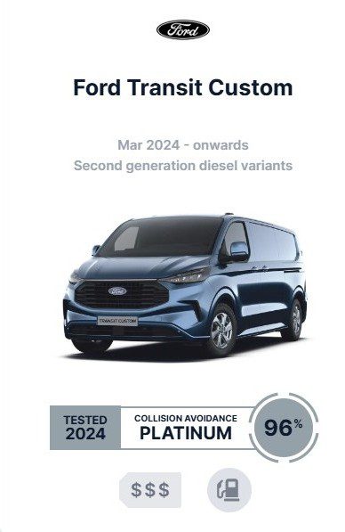 Ford Transit ANCAP platinum