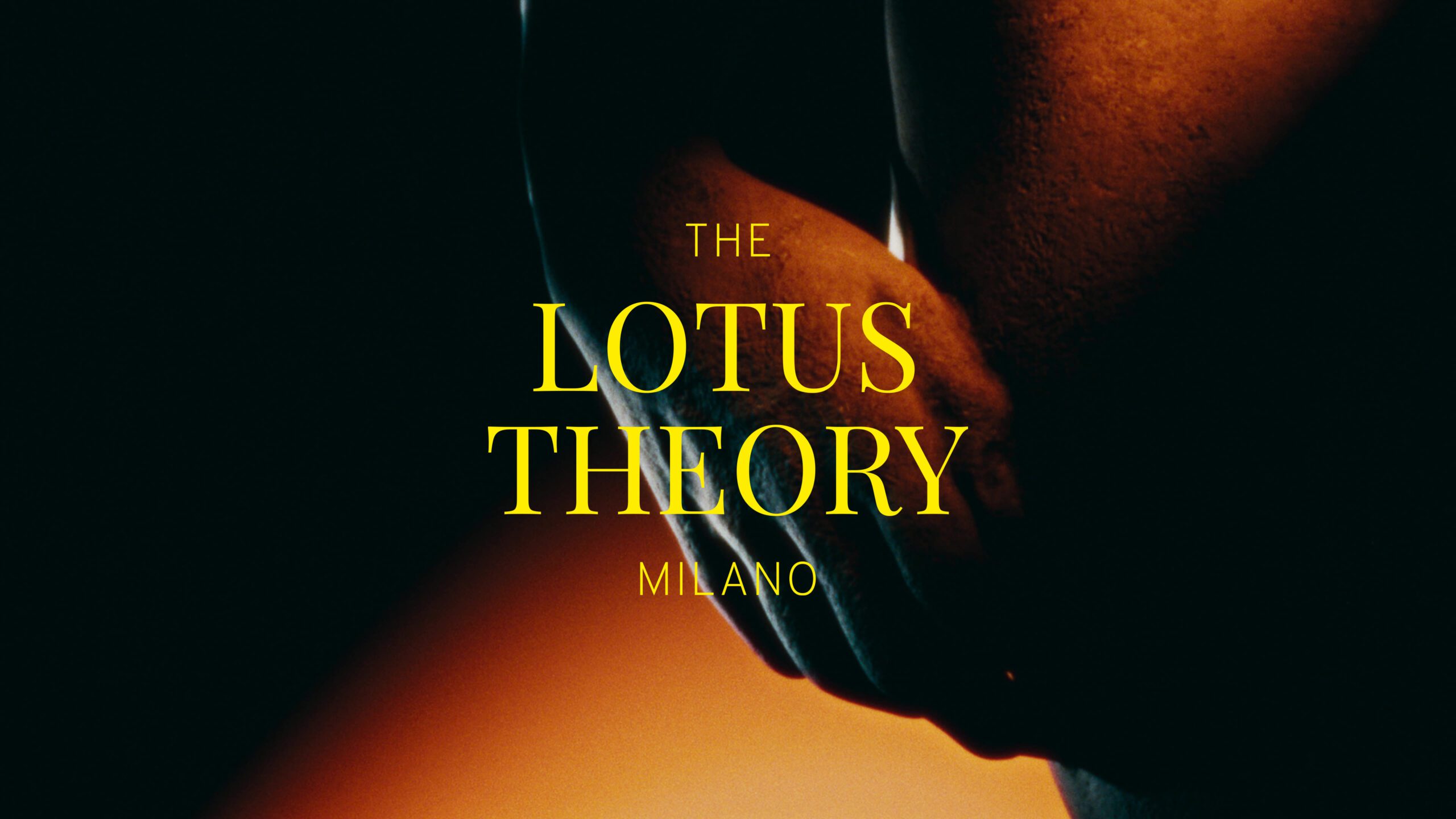 A promotional image of the 'The Lotus Theory' debuting at Milan Design Week 2025.