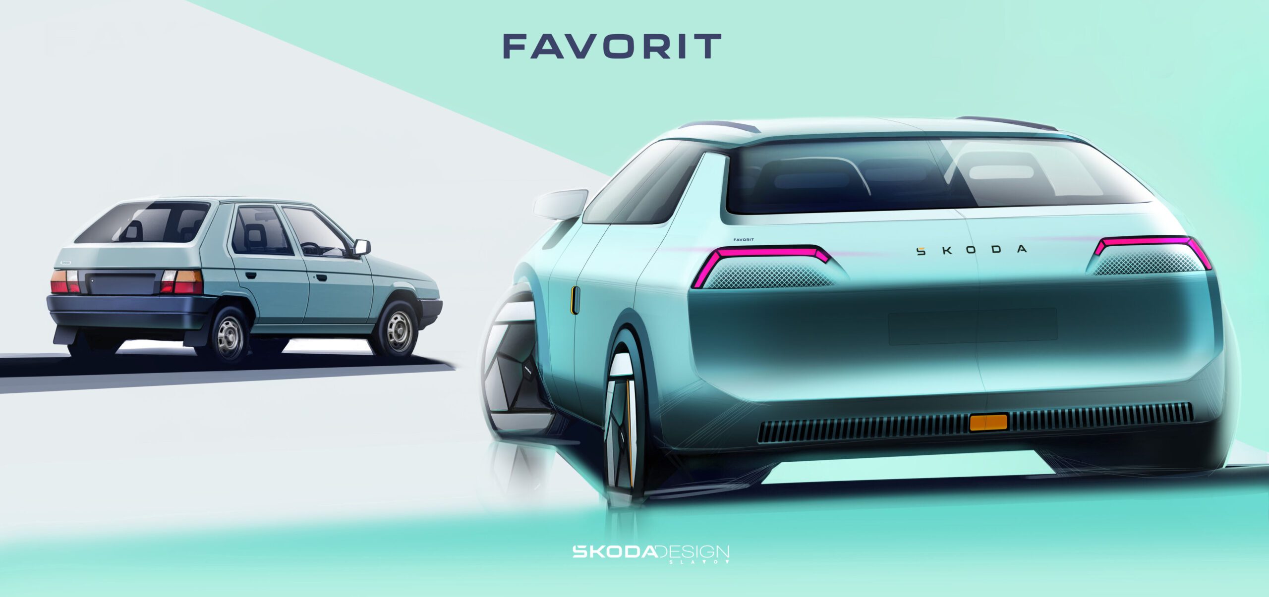 Škoda Electrifies the Past - All-New Favorit Concept 
