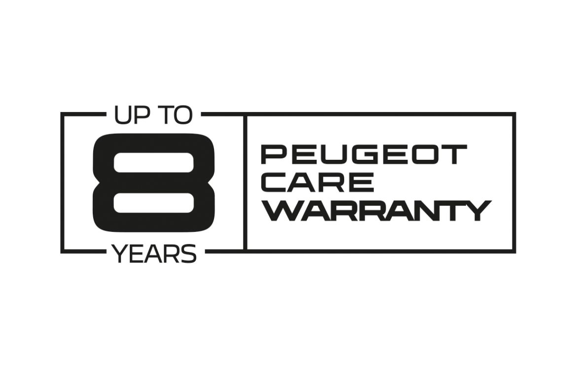 A promo photo of Peugeot's Care Warranty, now up to 8 years.