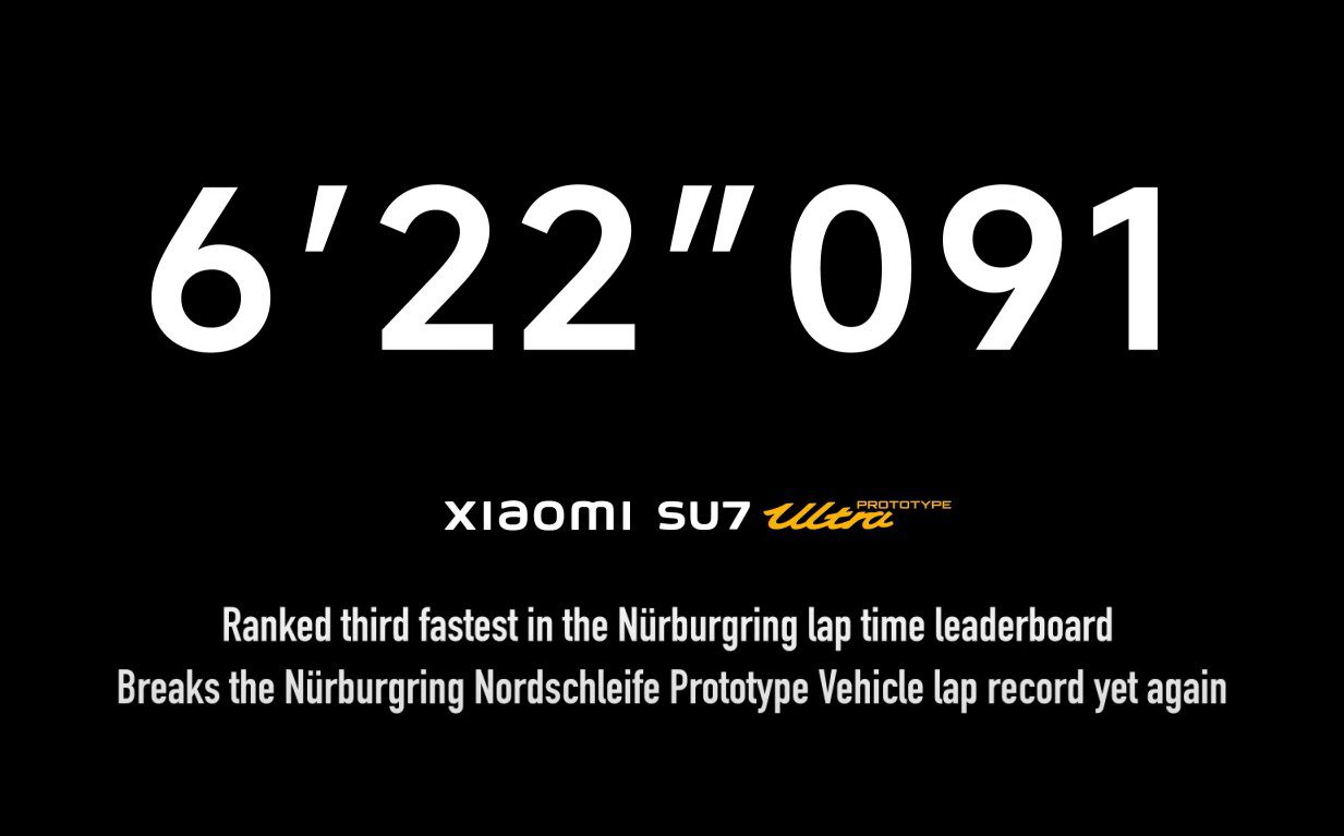 Xiaomi Now More Zoomy Than Supercars at Nurburgring
