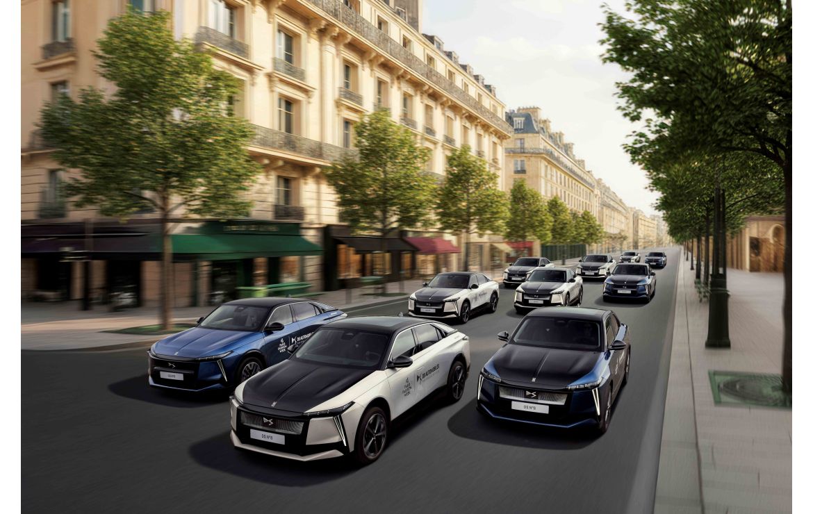 A photo of the DS Automobiles fleet that will power Paris Fashion Week 2025.