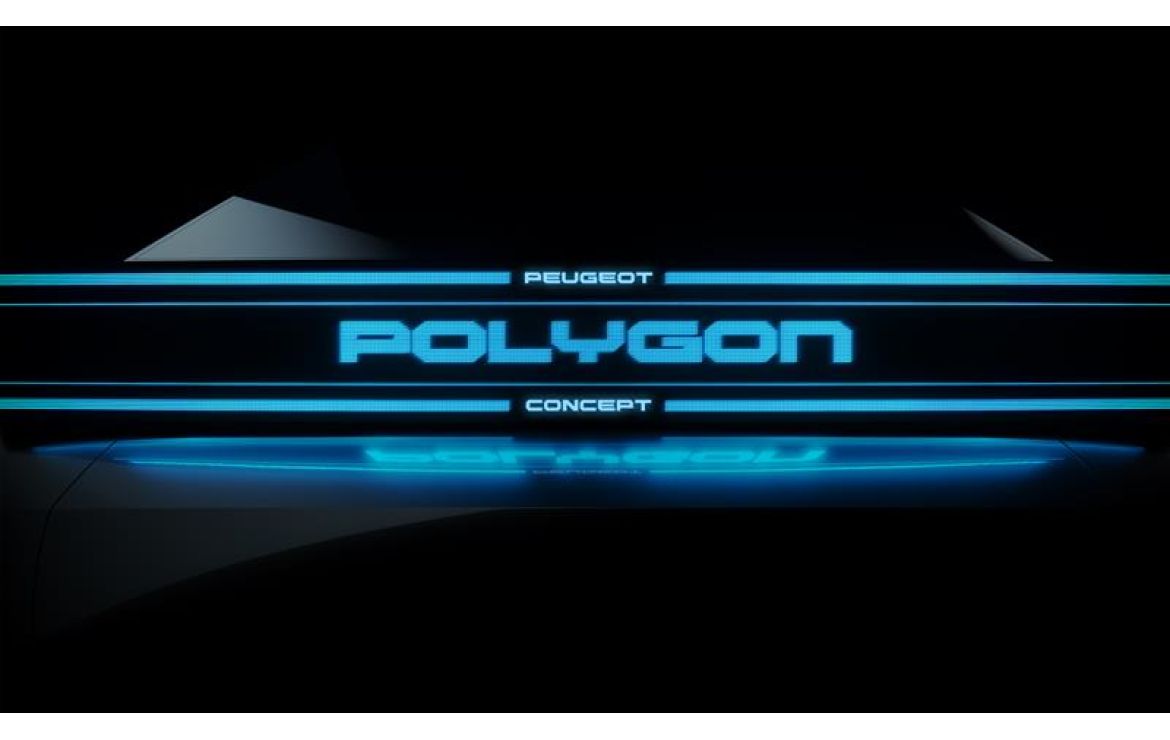 A teaser image of the Peugeot Polygon Concept.