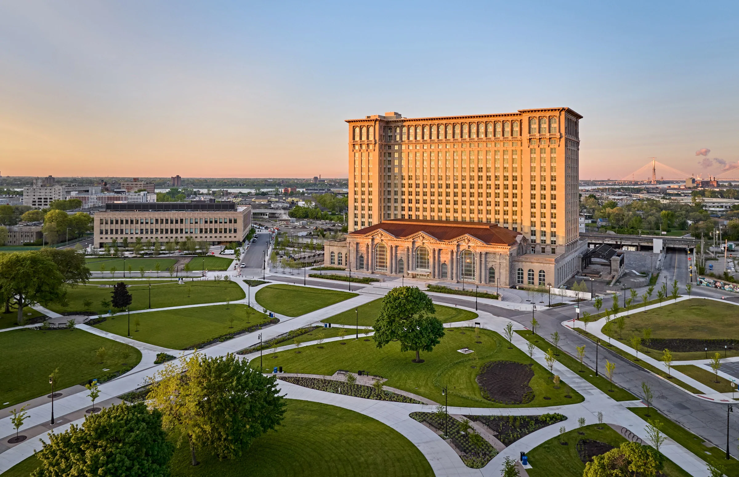 A photo of Michigan Central Station, the location for Ford Racing's 2026 Season Opener .