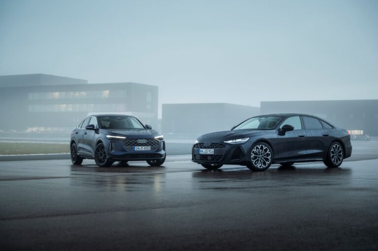 A photo of the new Audi A6 & Q5 with the V6 TDI MHEV plus engine.