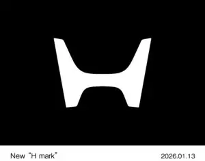 A photo of the new Honda 'H' mark.